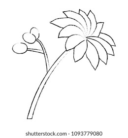 beautiful flower garden icon