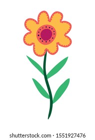 beautiful flower garden isolated icon vector illustration design
