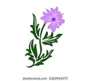 flor hermosa con hoja verde