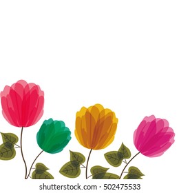 beautiful flower icon 
