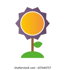 beautiful flower icon
