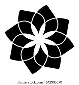 beautiful flower icon