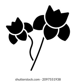 Un hermoso icono de flor, vector editable

