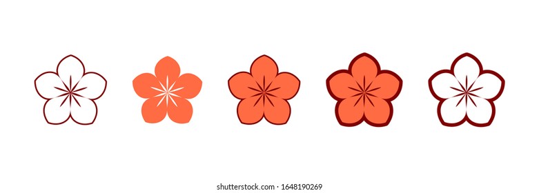 Beautiful flower icon logo vector