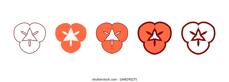 Beautiful flower icon logo vector