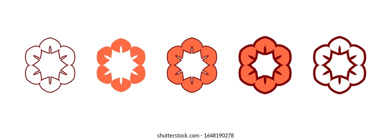 Beautiful flower icon logo vector