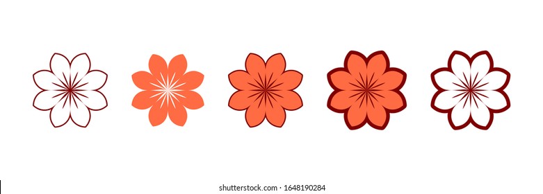 Beautiful flower icon logo vector