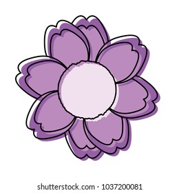 beautiful flower icon over white background colorful design vector illustration