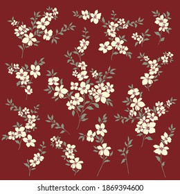 Beautiful flower illustration material collection,