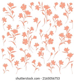 Beautiful flower illustration material collection,