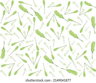 Beautiful Flower, Illustration of Orange Jasmine or Mock Orange Flowers on Green Leaves Background.
