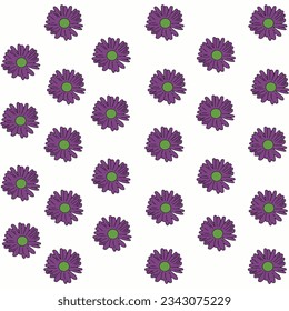 beautiful flower illustration pattern, vector draw