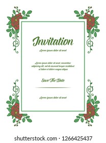 Beautiful flower for invitation cards vector illustration