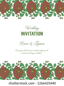 Beautiful flower for invitation cards vector illustration