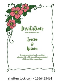 Beautiful flower for invitation cards vector illustration