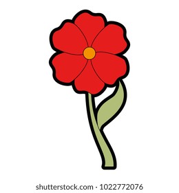 beautiful flower isolated icon
