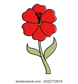 beautiful flower isolated icon