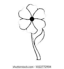 beautiful flower isolated icon