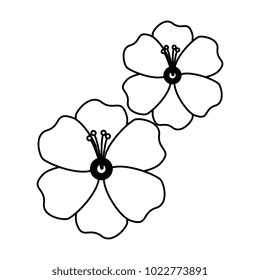 beautiful flower isolated icon