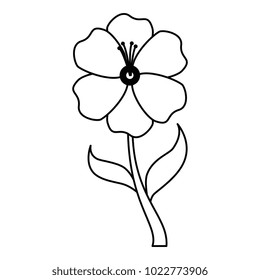 beautiful flower isolated icon