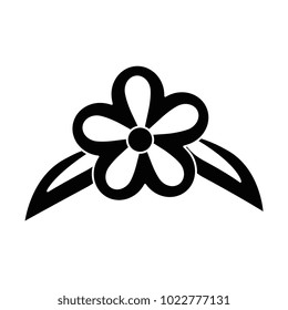 beautiful flower isolated icon