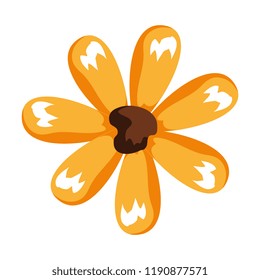 beautiful flower isolated icon