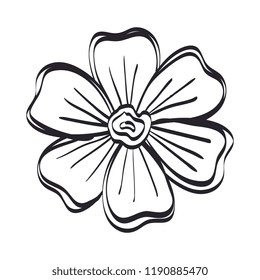 beautiful flower isolated icon