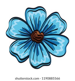beautiful flower isolated icon