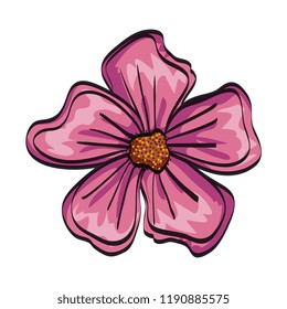 beautiful flower isolated icon
