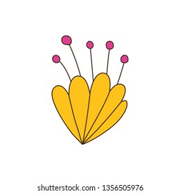 beautiful flower isolated icon