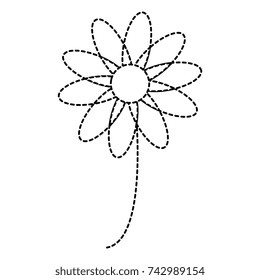beautiful flower isolated icon