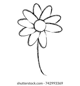beautiful flower isolated icon