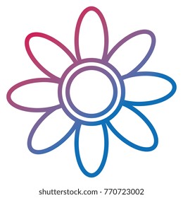 beautiful flower isolated icon