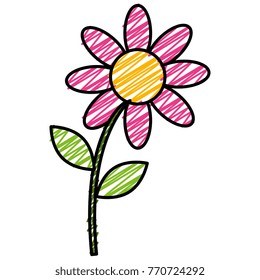 beautiful flower isolated icon