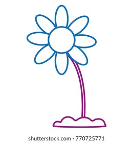 beautiful flower isolated icon