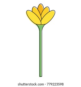 beautiful flower isolated icon