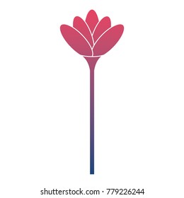 beautiful flower isolated icon