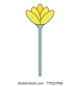 beautiful flower isolated icon