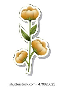 beautiful flower isolated icon vector illustration design
