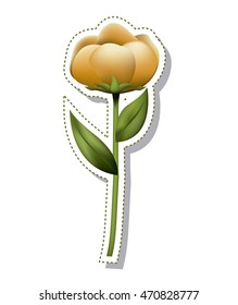 beautiful flower isolated icon vector illustration design
