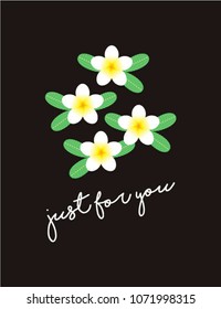 beautiful flower just for you greeting card vector. beautiful floral unique happy birthday greeting card. 