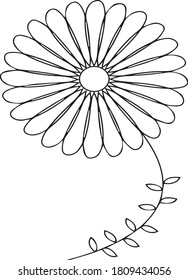 beautiful flower and leafs decorative 