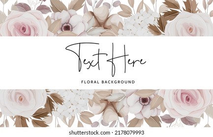 beautiful flower and leaves background design