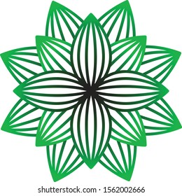 beautiful flower with lines for textile printing