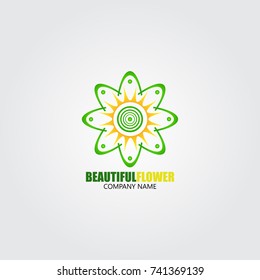 beautiful flower logo