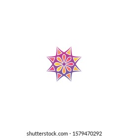 Beautiful flower logo design vector colorful