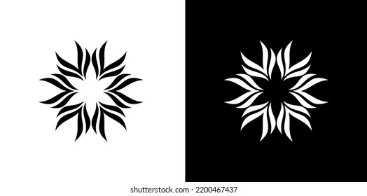 
beautiful flower logo design vector