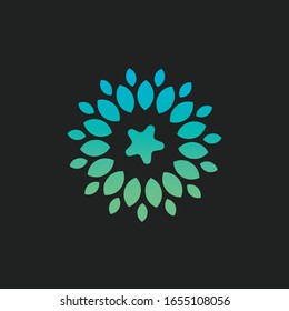 Vektorillustration mit schönem Blumenlogo