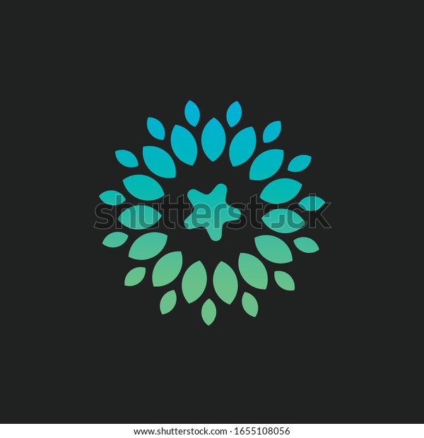 Beautiful Flower Logo Vector Editable Stock Vector (Royalty Free