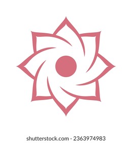 Schönes Blumenlogo, Vektorgrafik-Design